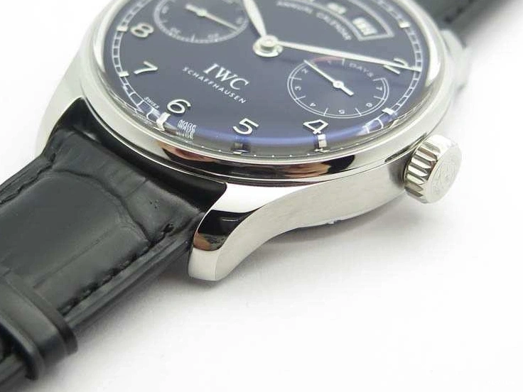 MIROTIME 0328 Portuguese Real PR Real Annual Calendar IW5035 YLF 1:1 Best Edition Black Dial On Leather Strap A Soft 7240